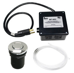 Mountain Plumbing  MT953-PN  Classic Touch Waste Disposer Air Switch-Round Style Push Button  - Polished Nickel