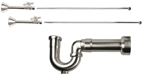 Mountain Plumbing New England Lavatory Supply Kit - Straight Sweat - Brushed Nickel - MT631MASS-NL/BRN