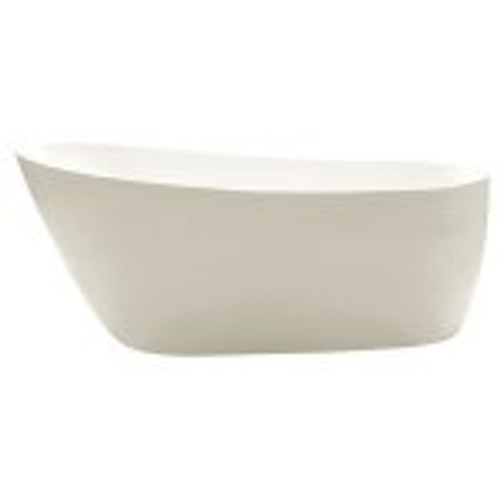 Kingston Brass VTRS683128 68" Contemporary Freestanding Acrylic Bathtub - White