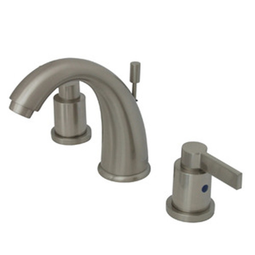 Kingston Brass Two Handle 8" to 16" Widespread Lavatory Faucet with Brass Pop-Up Drain - Satin Nickel KB8988NDL