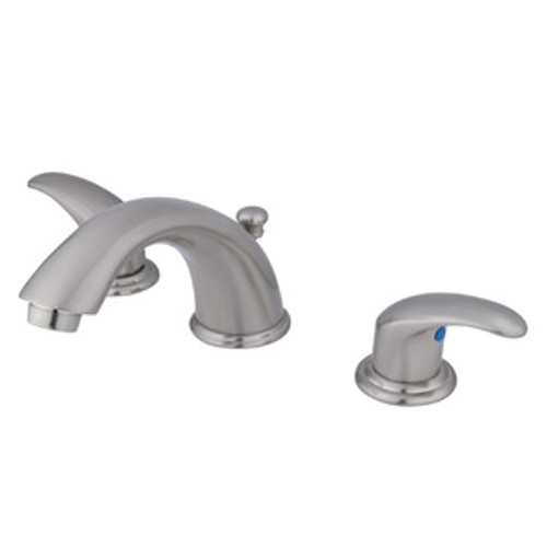 Kingston Brass Two Handle 8" to 16" Widespread Lavatory Faucet with Brass Pop-Up Drain - Satin Nickel KB6968LL