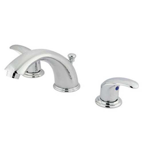 Kingston Brass Two Handle 8" to 16" Widespread Lavatory Faucet with Brass Pop-Up Drain - Polished Chrome KB6961LL