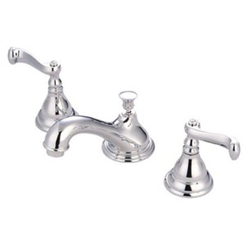 Kingston Brass Two Handle 8" to 16" Widespread Lavatory Faucet with Brass Pop-Up Drain - Polished Chrome KS5561FL