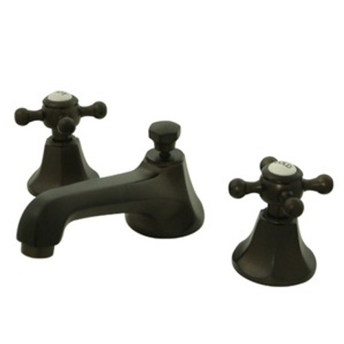 Kingston Brass Two Handle 8" to 16" Widespread Lavatory Faucet with Brass Pop-Up Drain - Oil Rubbed Bronze KS4465BX