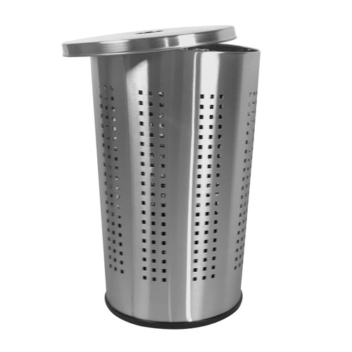 Krugg  BRSS46L 46L Ventilated Brushed Stainless Steel Laundry Bin & Hamper - Clothes Basket