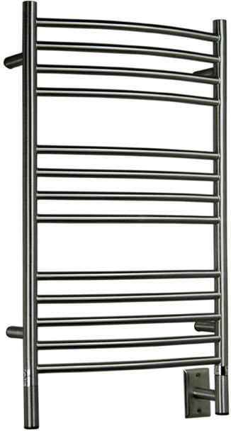 Amba Jeeves Model C Curved Electric Heated Towel Warmer - Matte Black - 20-1/2" W x 36" H - CCMB