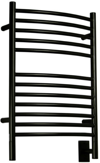 Amba Jeeves Model E Curved Electric Heated Towel Warmer - Matte Black - 20-1/2" W x 31" H - ECMB