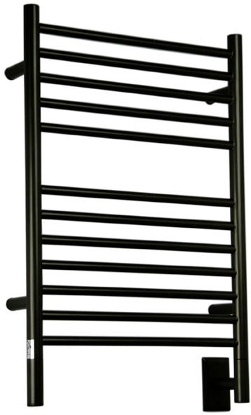 Amba Jeeves Model E Straight Electric Heated Towel Warmer - Matte Black - 20-1/2" W x 31" H - ESMB