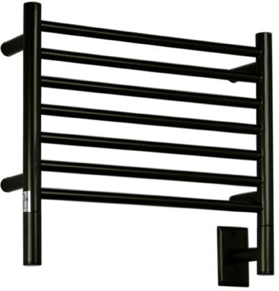 Amba Jeeves Model H Straight Electric Heated Towel Warmer - Matte Black - 20-1/2" W x 18" H - HSMB