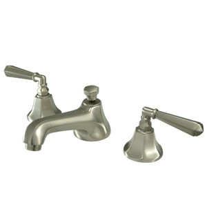 Kingston Brass Two Handle 8" to 16" Widespread Lavatory Faucet with Brass Pop-Up Drain - Brushed Nickel KS4468HL