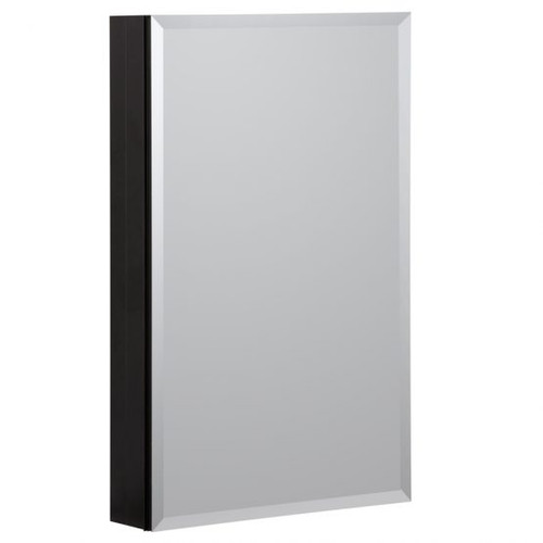 Craft + Main 19" x 30" Medicine Cabinet with Beveled Mirror and Interior Mirror - Black
