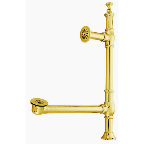 Kingston Brass CC3092 Edwardian British Lever Style Clawfoot Tub Waste And Overflow Drain - Polished Brass