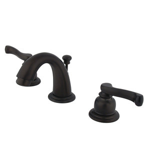Kingston Brass Two Handle 4" to 8" Mini Widespread Lavatory Faucet with Pop-Up Drain Drain - Oil Rubbed Bronze KB915FL