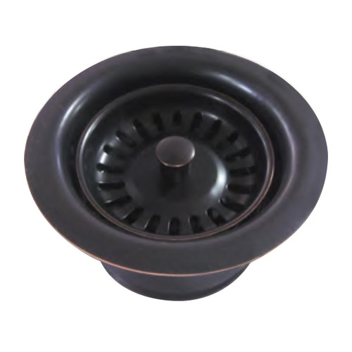 Whitehaus WH202-ORBH Waste Disposer Flange and Basket Strainer for Deep Fireclay Sink, 3 1/2" - Oil Rubbed Bronze Highlighted