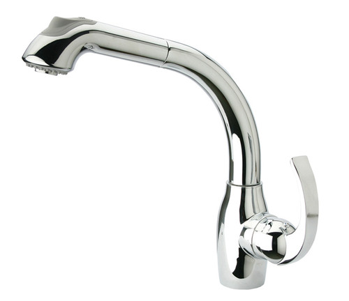 Whitehaus WHUS566-C Metrohaus Single Lever Kitchen Faucet with Pull-Out Spray Head - Polished Chrome