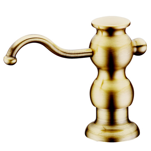 Whitehaus WHSD031-AB Brass Soap / Lotion Dispenser - Antique Brass