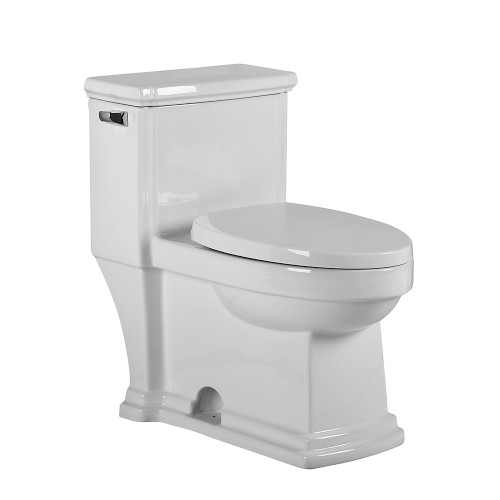 Whitehaus WHMFL221-EB Magic Flush Eco-Friendly One Piece Single Flush Toilet with Elongated Bowl, and a 1.28 GPF capacity - White