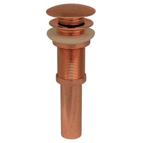 Whitehaus WHD01-CO Decorative Pop-up Mushroom Sink Drain with No Overflow - Polished Copper