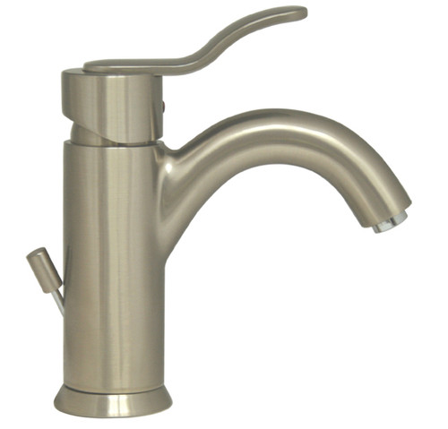Whitehaus 3-04012-BN Galleryhaus Single Handle Lavatory Faucet with Pop-up Drain - Brushed Nickel
