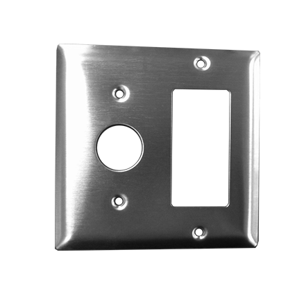 Amba Jeeves Double Gang Plate For Towel Warmer - 4 1/2" W x 4 1/2" H x 1/4" D - Oil Rubbed Bronze - AJ-DGP-O
