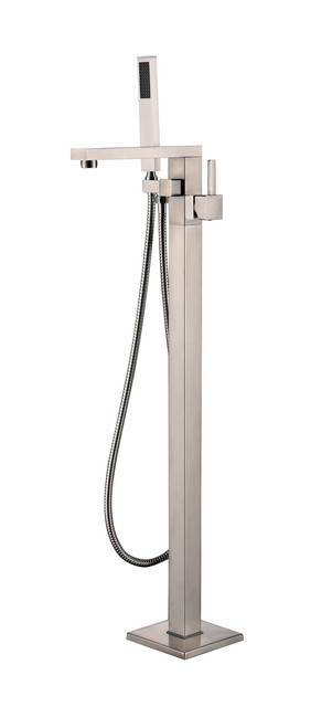 Vanity Art VA2011-BN Freestanding Tub Filler Faucet with Hand Shower - Brushed Nickel