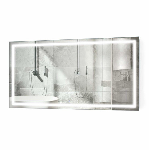 Krugg LED Lighted Bathroom Mirror 66 Inch X 36 Inch with Dimmer & Defogger