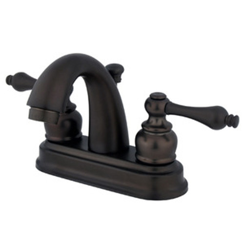 Kingston Brass Two Handle 4" Centerset Lavatory Faucet with Pop-Up Drain - Oil Rubbed Bronze KB5615AL