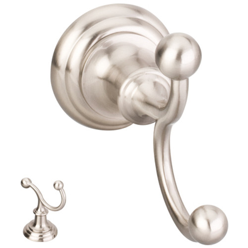 Hardware Resources BHE5-02SN-R Fairview Robe Hook - Satin Nickel