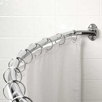 Hardware Resources Curved Shower Rod Fits 60 Inch - 72 Inch Openings - Brushed Oil Rubbed Bronze - SR02-DBAC-R