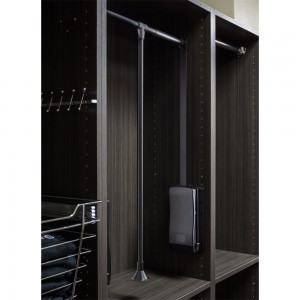 Hardware Resources Black Powder Coat 25-1/2 Inch - 35 Inch Expanding Wardrobe Lift - 1523-BLK