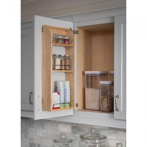 Hardware Resources SPR12A 12-1/2 Inch x 4 Inch x 24 Inch Adjustable Spice Rack for 18 Inch Wall Cabinet