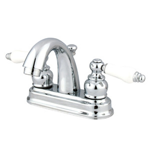 Kingston Brass Two Handle 4" Centerset Lavatory Faucet with Pop-Up Drain - Polished Chrome KB5611PL