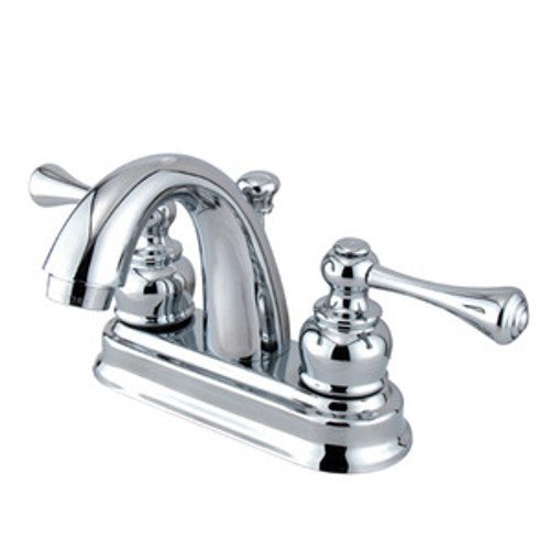 Kingston Brass Two Handle 4" Centerset Lavatory Faucet with Pop-Up Drain - Polished Chrome KB5611BL