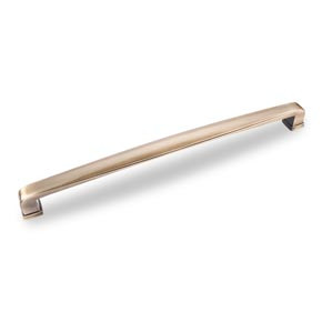 Hardware Resources Milan 1 12-13/16 Inch L Plain Square Appliance Pull Handle - Brushed Antique Brass - 1092-12AB