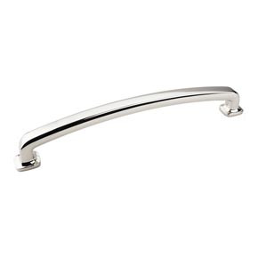 Hardware Resources Belcastel 13-1/4 Inch L Forged Look Flat Bottom Appliance Pull Handle - Polished Nickel - MO6373-12NI