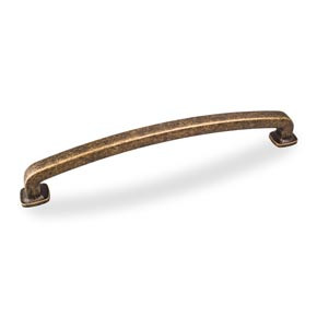 Hardware Resources Belcastel 19-1/4 Inch L Forged Look Flat Bottom Appliance Pull Handle - Distressed Antique Brass - MO6373-18ABM-D
