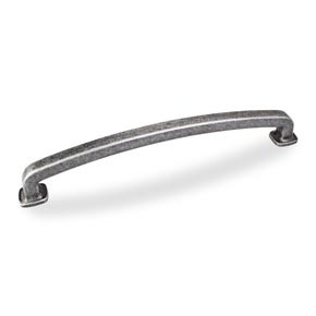 Hardware Resources Belcastel 19-1/4 Inch L Forged Look Flat Bottom Appliance Pull Handle - Distressed Antique Silver - MO6373-18SIM-D