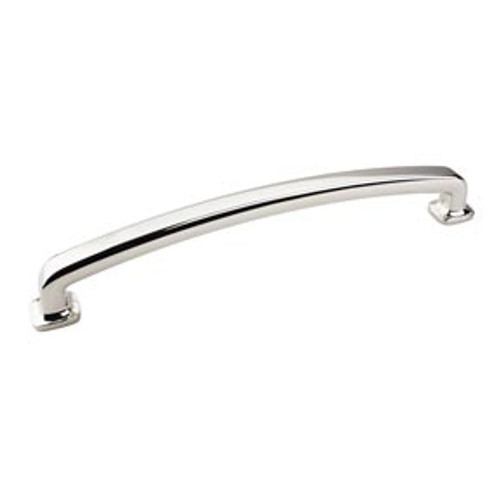 Hardware Resources MO6373-18NI Belcastel 19-1/4 Inch L Forged Look Flat Bottom Appliance Pull Handle - Polished Nickel