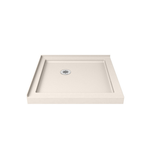 DreamLine DLT-1036360-22 SlimLine 36 in. D x 36 in. W x 2 3/4 in. H Corner Drain Double Threshold Shower Base in Biscuit
