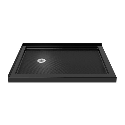 DreamLine DLT-1036601-88 SlimLine 36 in. D x 60 in. W x 2 3/4 in. H Left Drain Double Threshold Shower Base in Black
