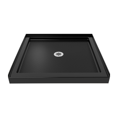 DreamLine DLT-1132320-88 SlimLine 32 in. D x 32 in. W x 2 3/4 in. H Center Drain Single Threshold Shower Base in Black