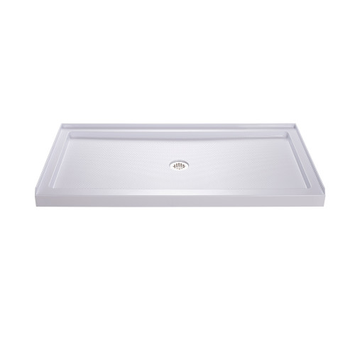 DreamLine DLT-1132540 SlimLine 32 in. D x 54 in. W x 2 3/4 in. H Center Drain Single Threshold Shower Base in White