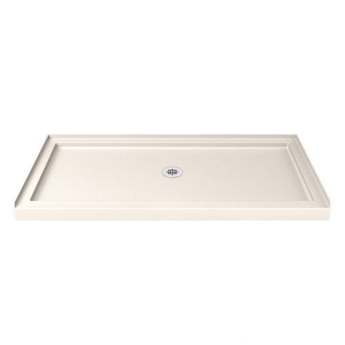 DreamLine DLT-1134480-22 SlimLine 34 in. D x 48 in. W x 2 3/4 in. H Center Drain Single Threshold Shower Base in Biscuit