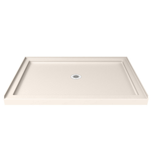 DreamLine DLT-1134600-22 SlimLine 34 in. D x 60 in. W x 2 3/4 in. H Center Drain Single Threshold Shower Base in Biscuit
