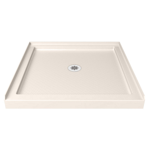 DreamLine DLT-1142420-22 SlimLine 42 in. D x 42 in. W x 2 3/4 in. H Center Drain Single Threshold Shower Base in Biscuit
