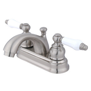 Kingston Brass Two Handle 4" Centerset Lavatory Faucet with Pop-Up Drain - Brushed Nickel KB2608PL