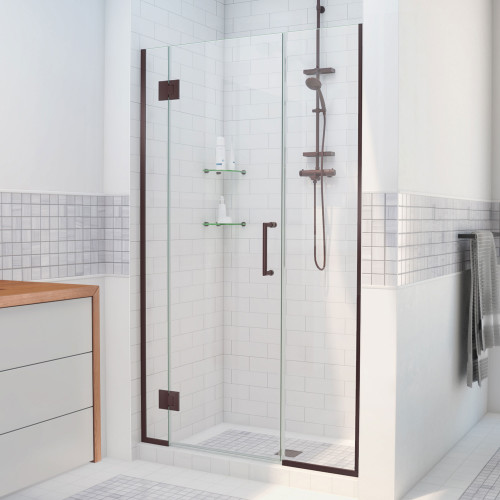 DreamLine D1253072-06 Unidoor-X 61-61 1/2 in. W x 72 in. H Frameless Hinged Shower Door in Oil Rubbed Bronze
