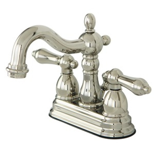 Kingston Brass Two Handle 4" Centerset Lavatory Faucet with Pop-Up Drain Drain - Polished Nickel - KB1606AL