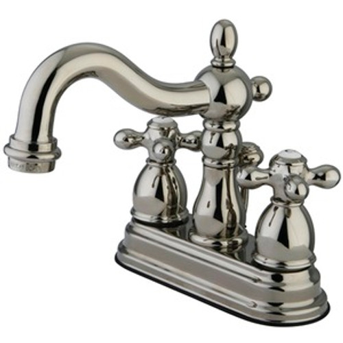 Kingston Brass Two Handle 4" Centerset Lavatory Faucet with Pop-Up Drain Drain - Polished Nickel KB1606AX
