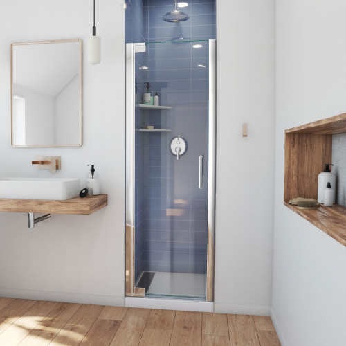 DreamLine SHDR-4327000-01 Elegance-LS 27 - 29 in. W x 72 in. H Frameless Pivot Shower Door in Chrome
